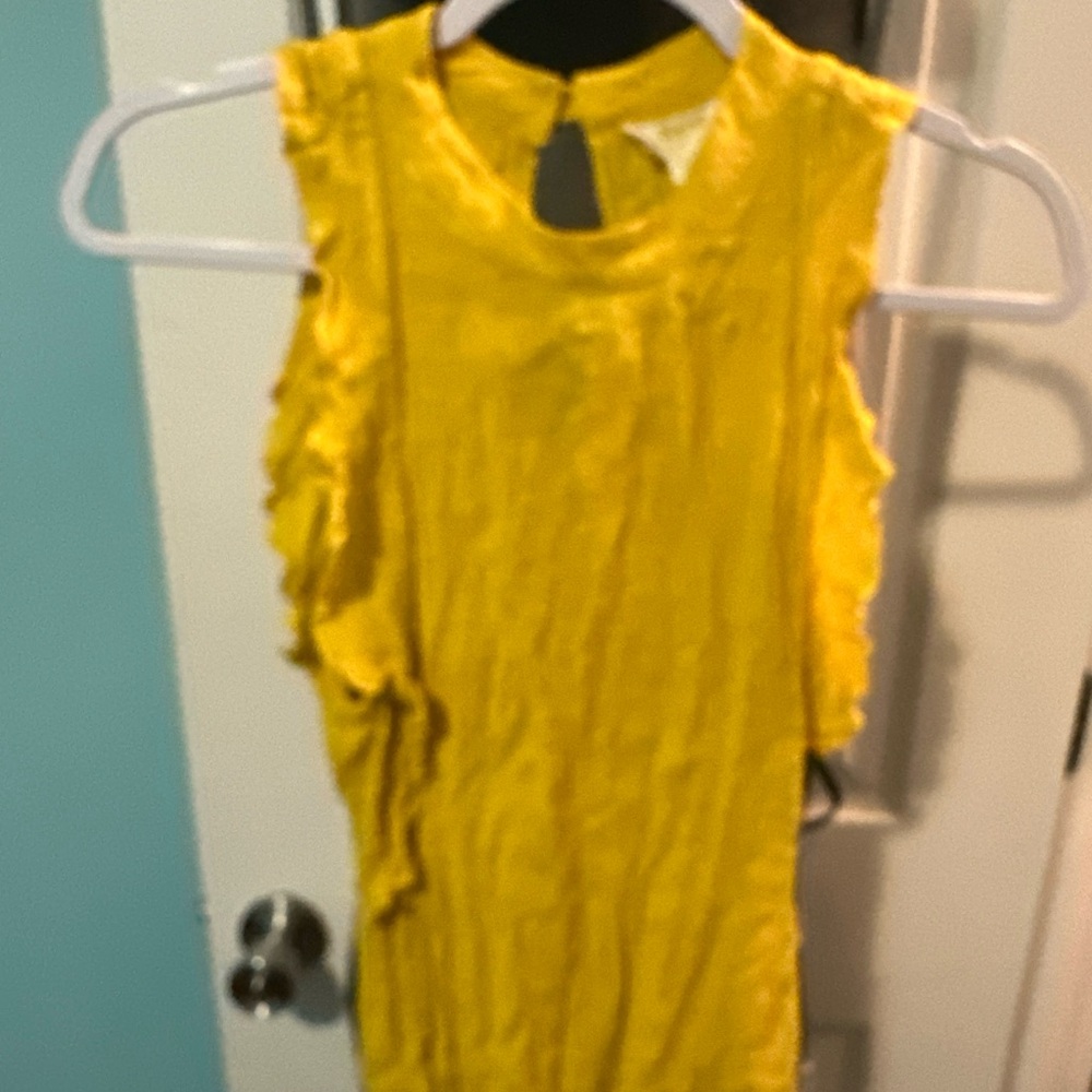 Maeve Yellow Sleeveless Blouse